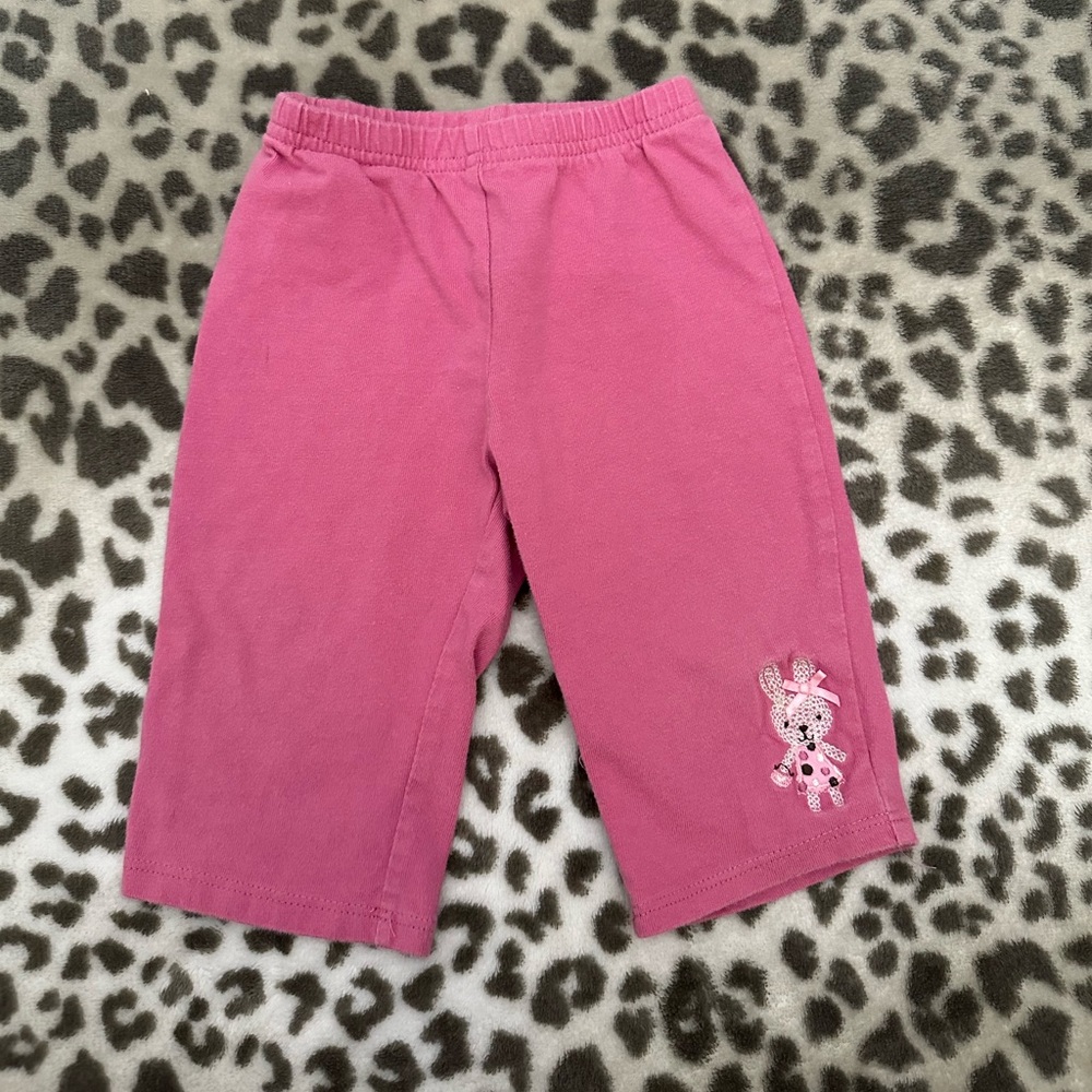 Carter’s Embroidered Bunny Leggings in Pink Size 6 months